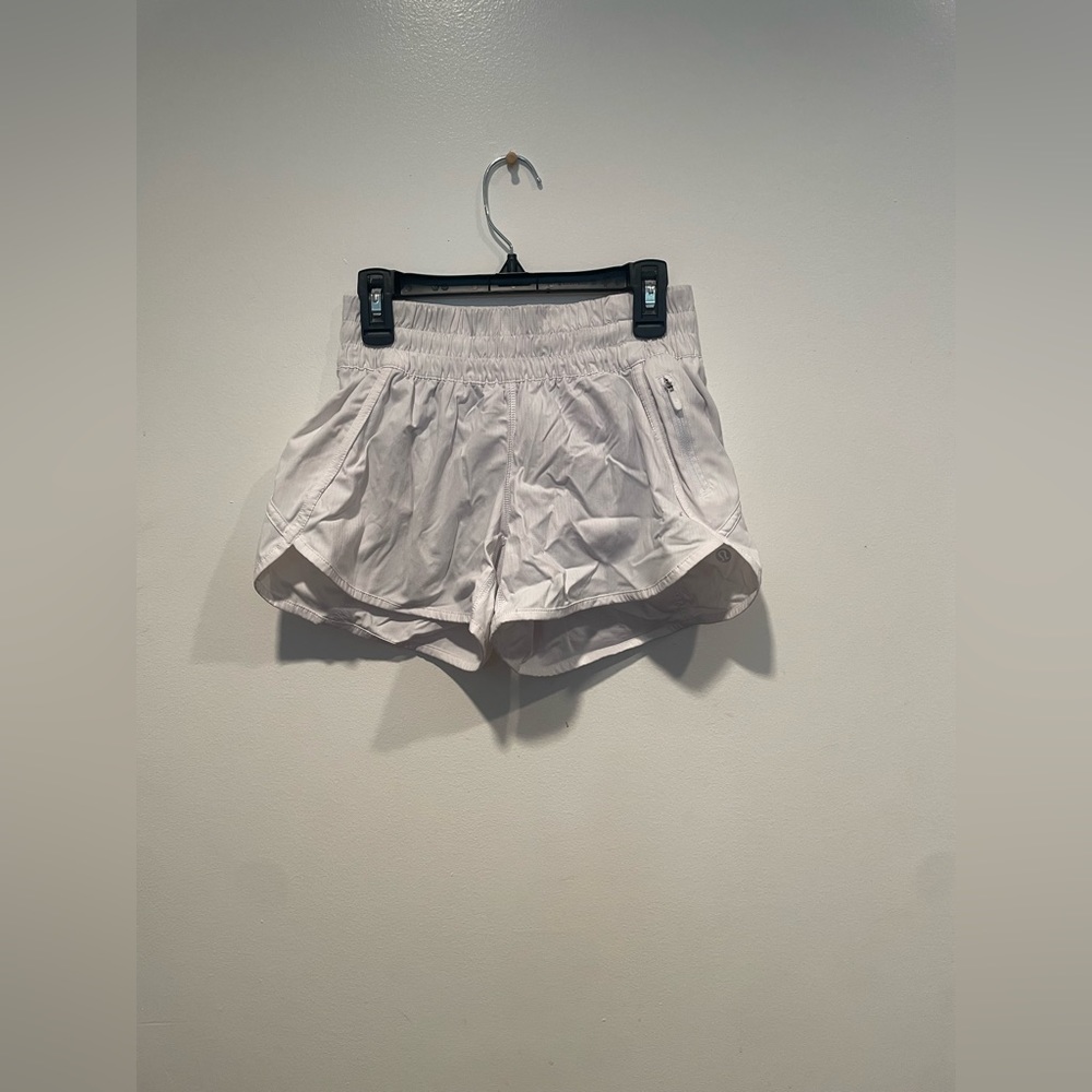 Lulu lemon low rise white athletic shorts